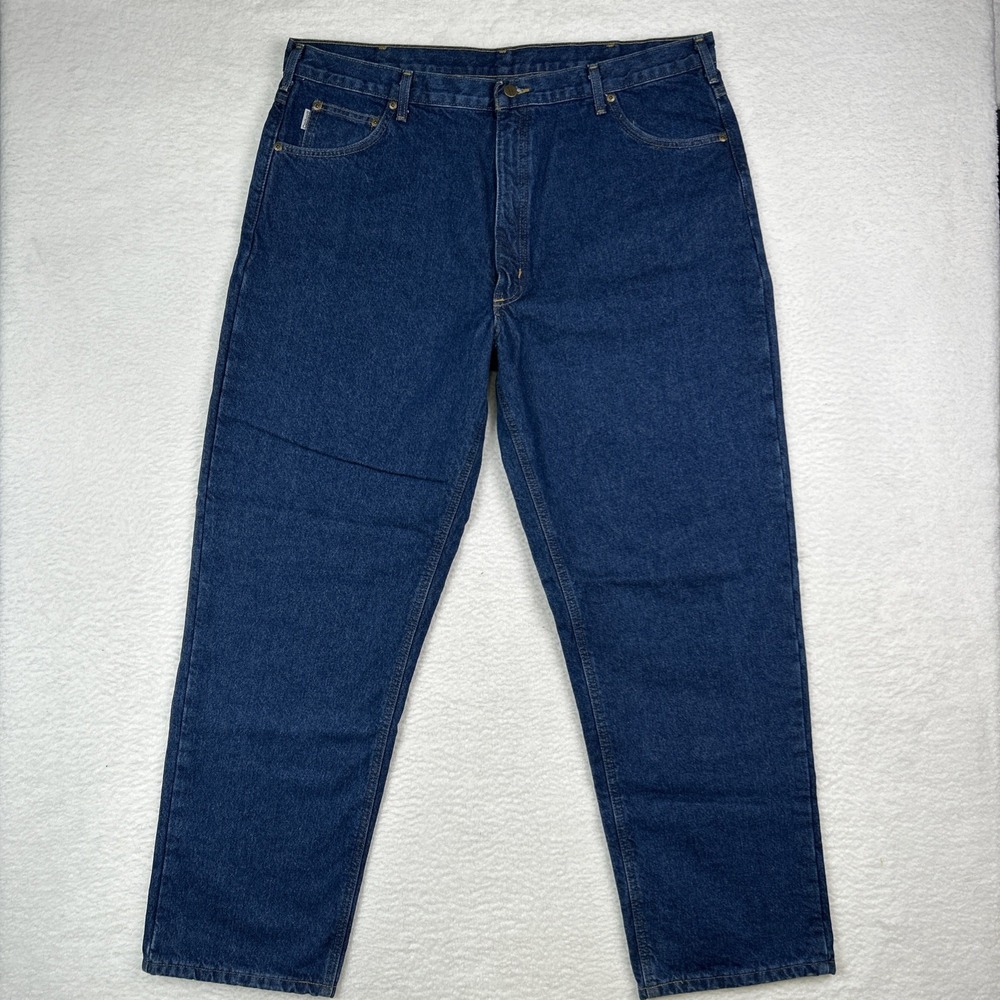 Carhartt Flannel Lined‎ Mens 42x32 Jeans B21 DST Relaxed Fit Straight Leg
